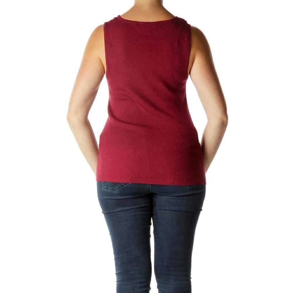 Ellen Tracy Burgundy Knit Tank Top - Picture 2 of 3